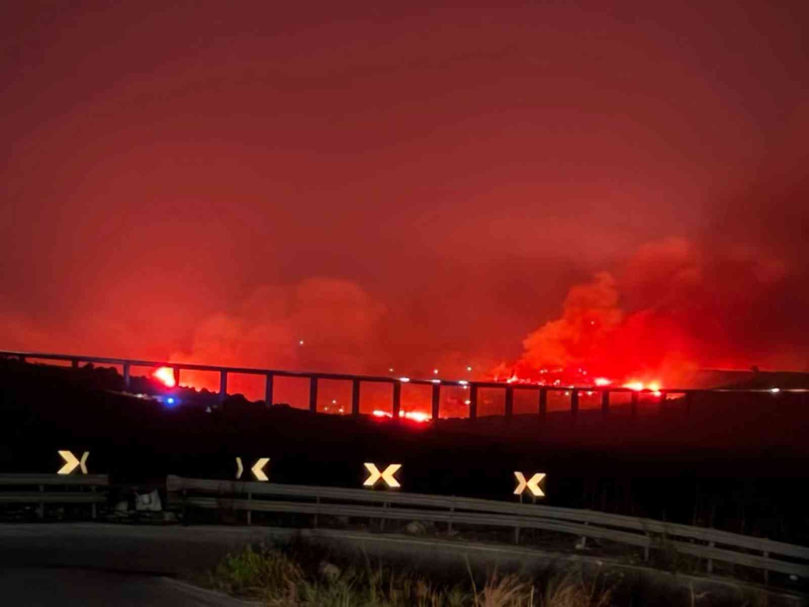 Immagine articolo: Vasto incendio sotto il viadotto Belice. Bruciano ettari di terreno